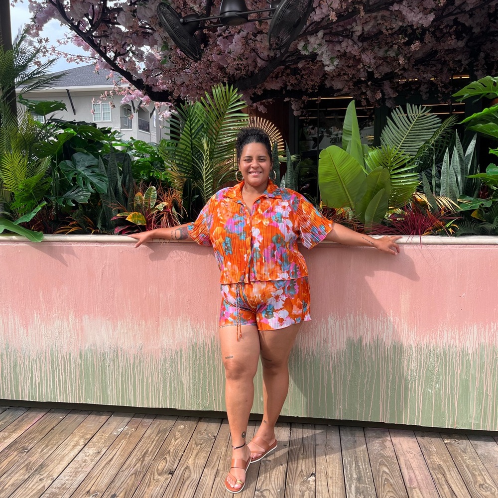 Vibrant Floral Two-Piece Set
